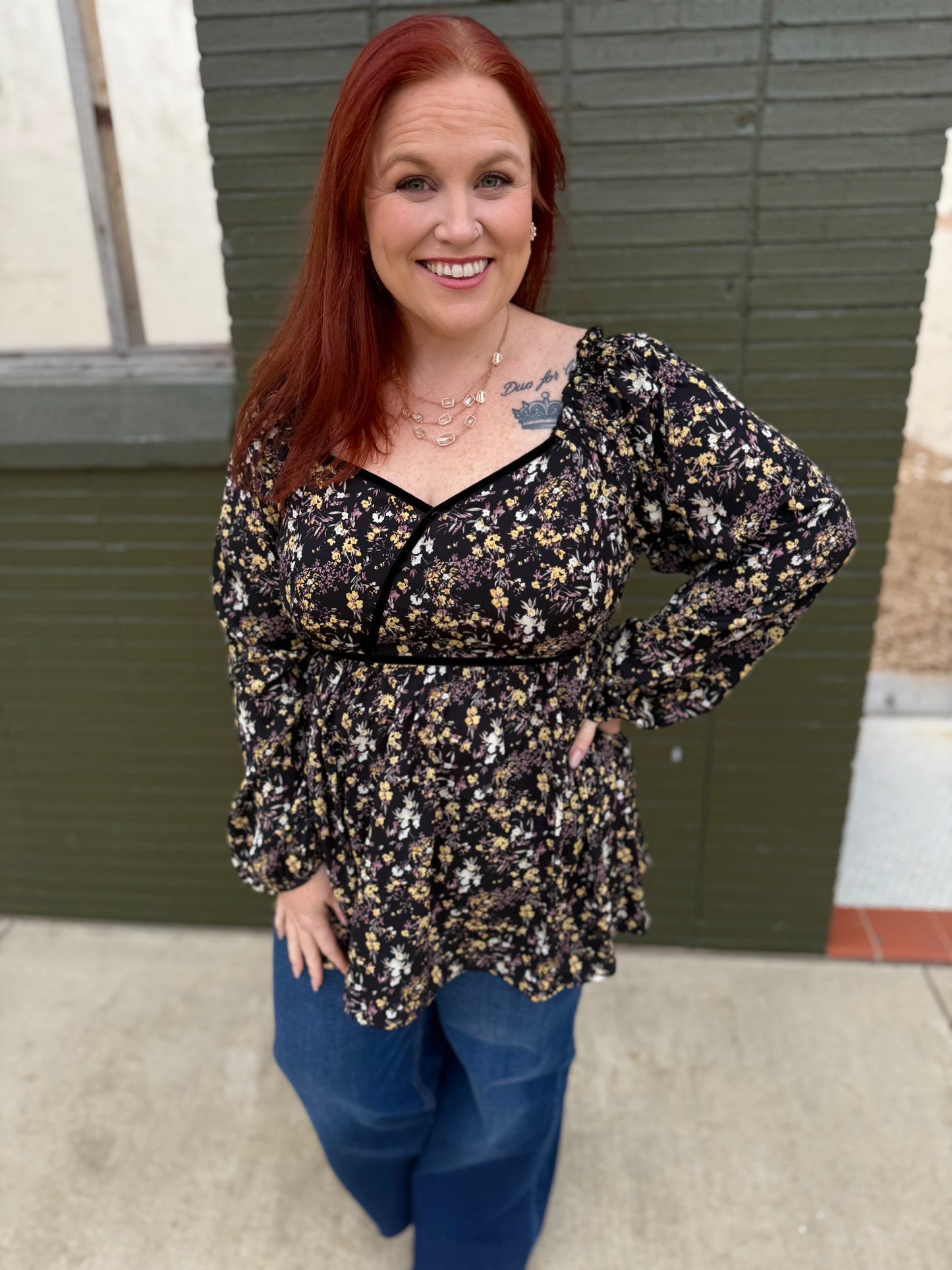 **DOORBUSTER** Brittany Floral Babydoll Top