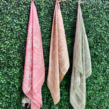 Large Satin Scarf (Multiple Colors)