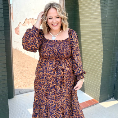 Abra Animal Print Maxi Dress
