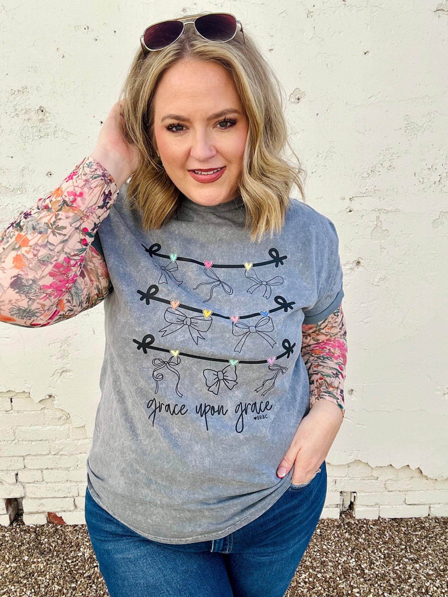 Grace Upon Grace on Washed Tee