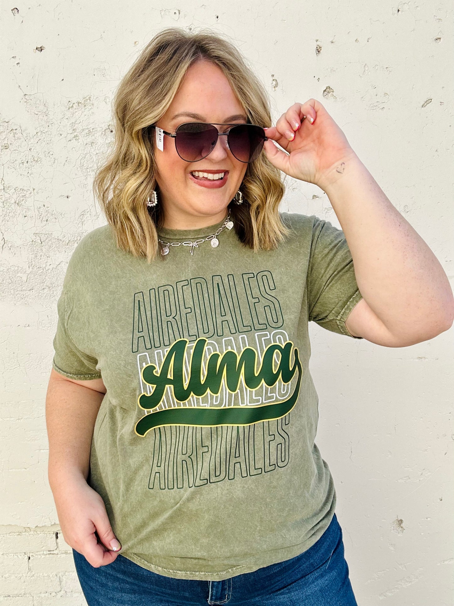 School Spirit Layered Script Tee (Customizable)
