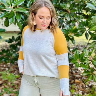 Taui Gold Colorblock Top