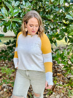 Taui Gold Colorblock Top