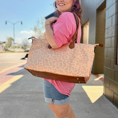 Lena Leopard Weekender Bag