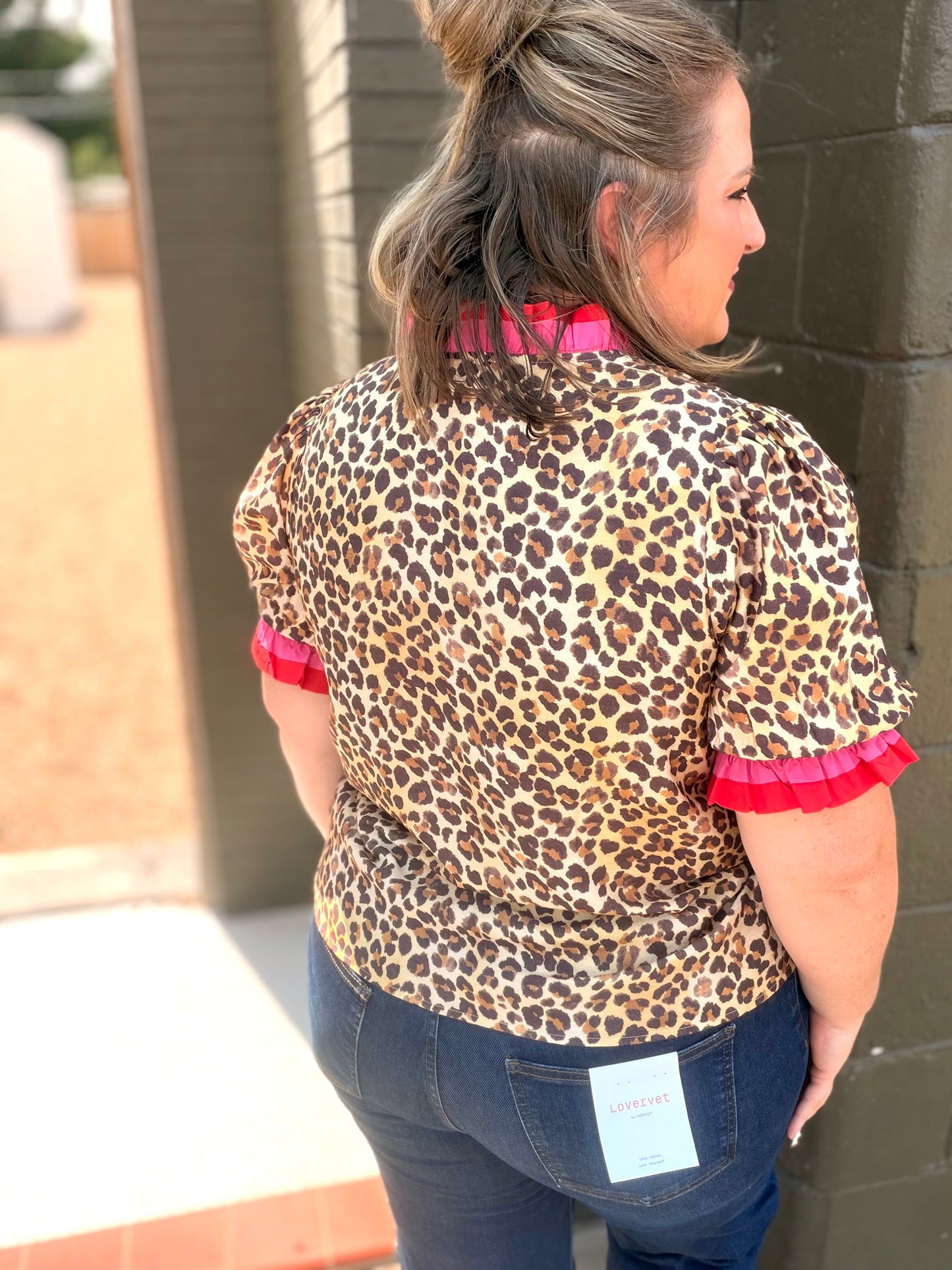 Deidre Animal Print Button Up Top