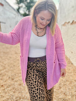 Chunky Waffle Knit Cardigan