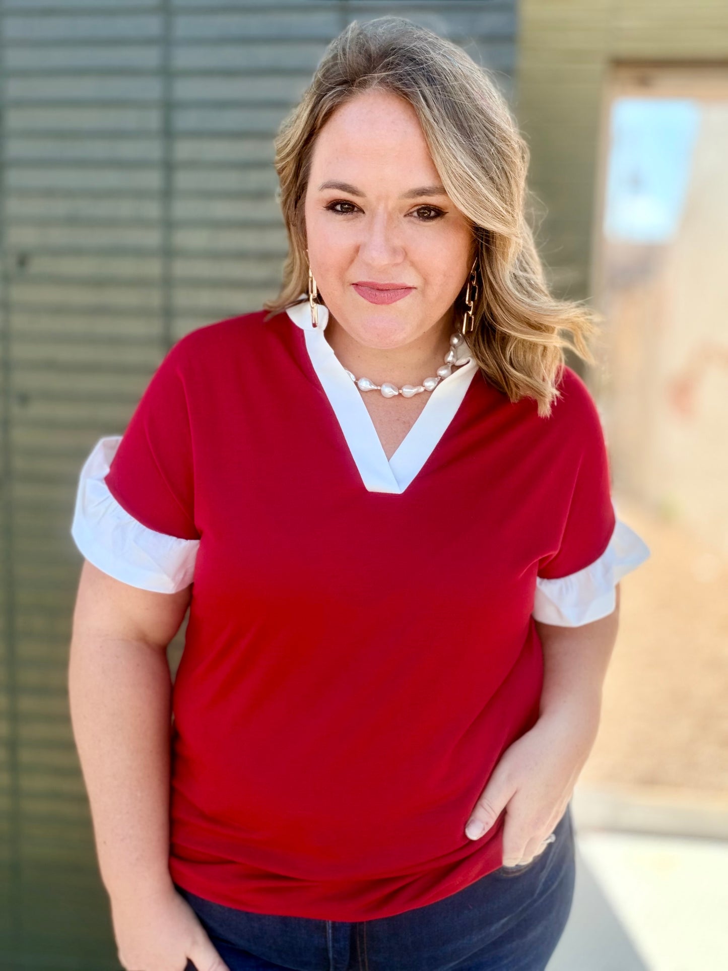 Ashley Ruffle Sleeve Top