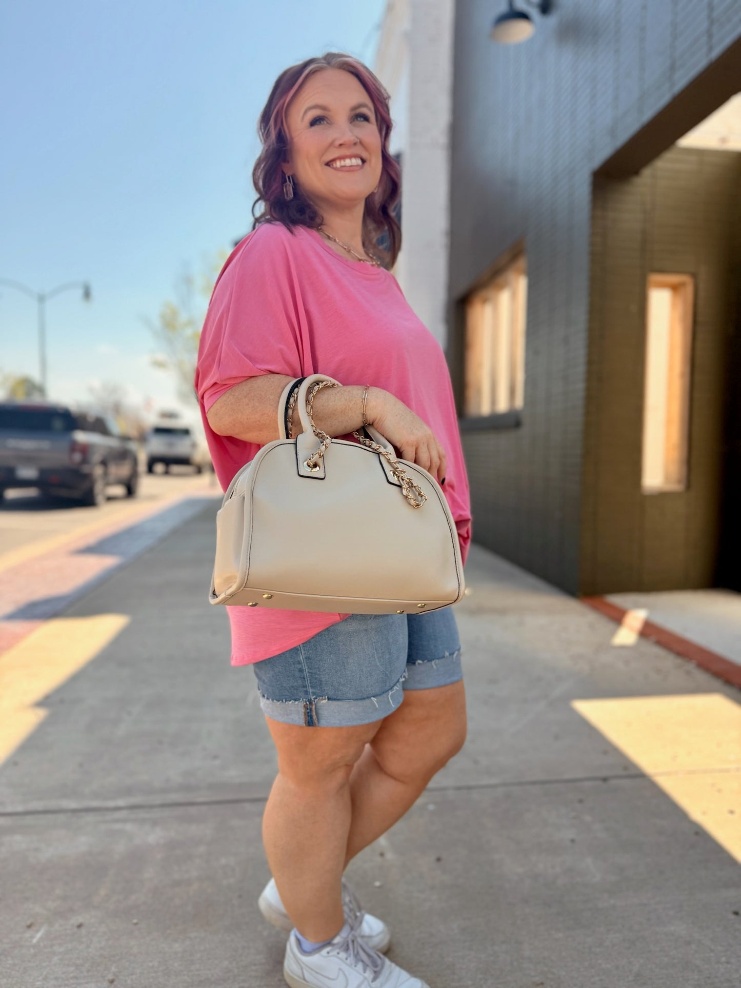 Beth Chain Strap Dome Satchel