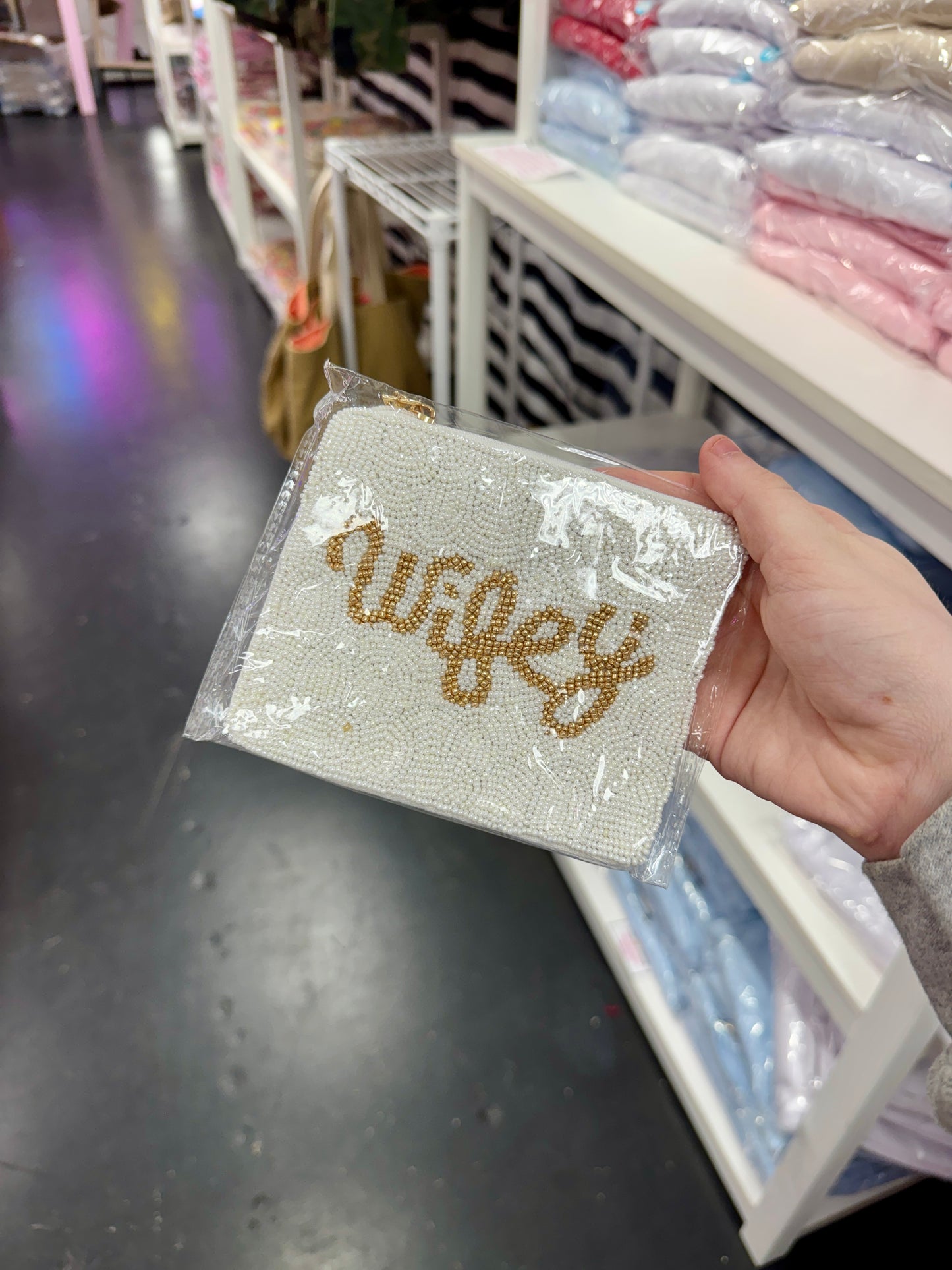 Mini Wifey Beaded Bag