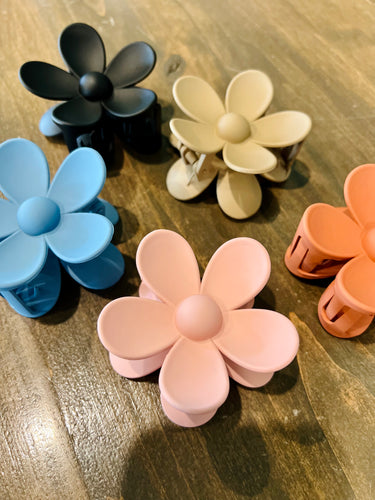 Large Flower Claw Clips (Multiple Colors)