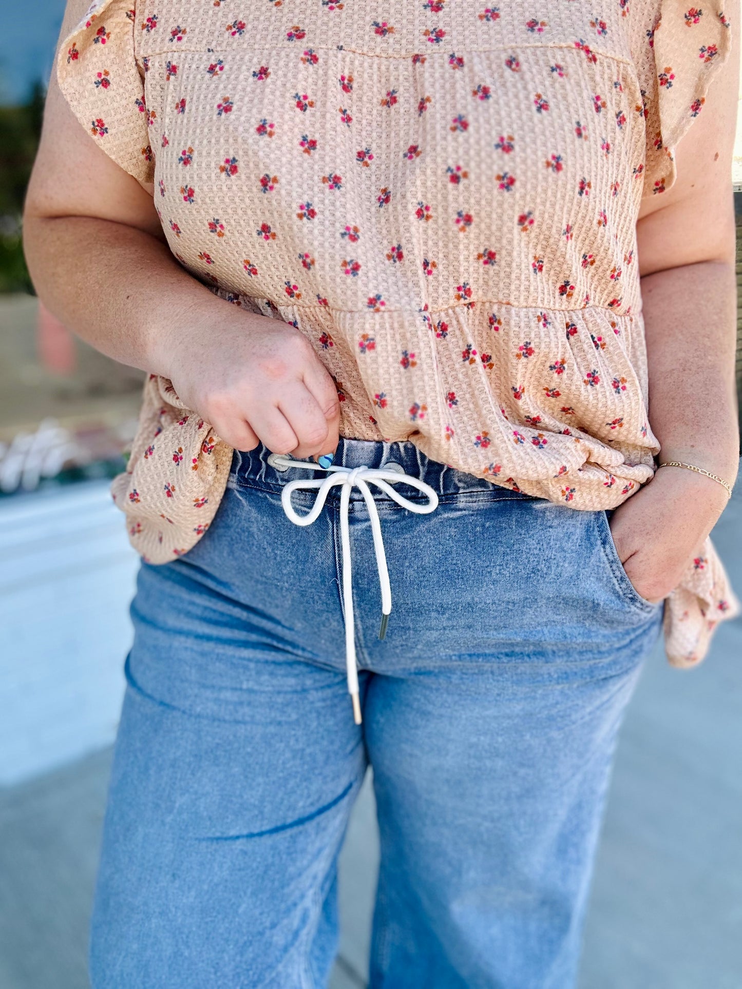 Sara Slit Leg Vervet Jeans