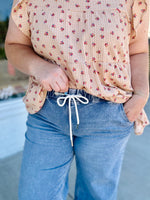 Sara Slit Leg Vervet Jeans