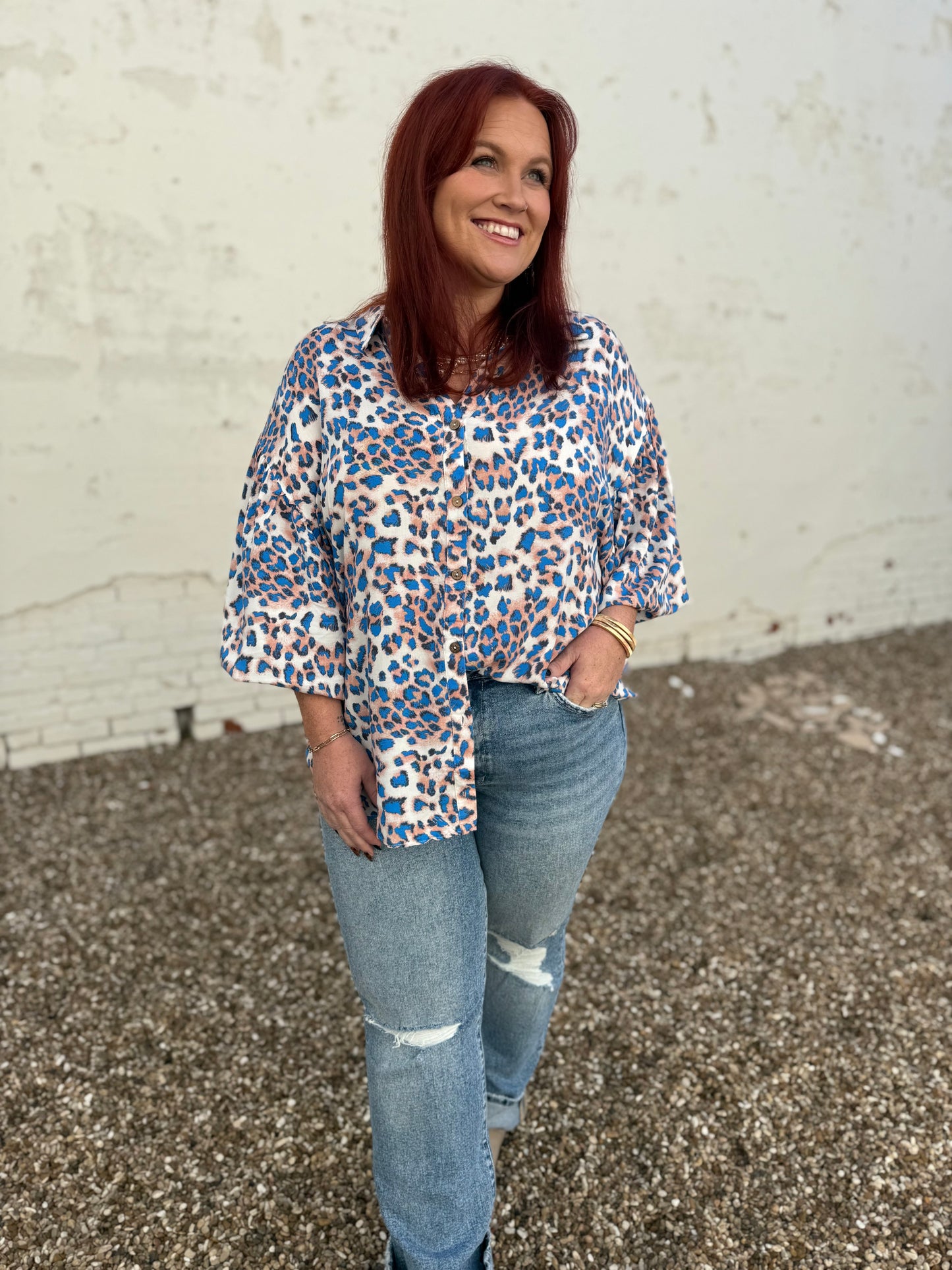 Savannah Animal Print Button Down