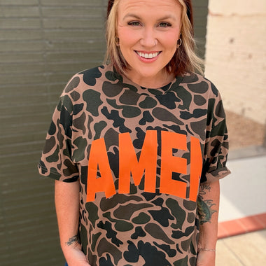 Amen Duck Camo Varsity Tee (Customizable)