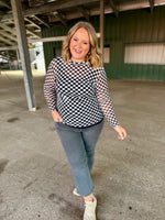Black and White Checkered Mesh