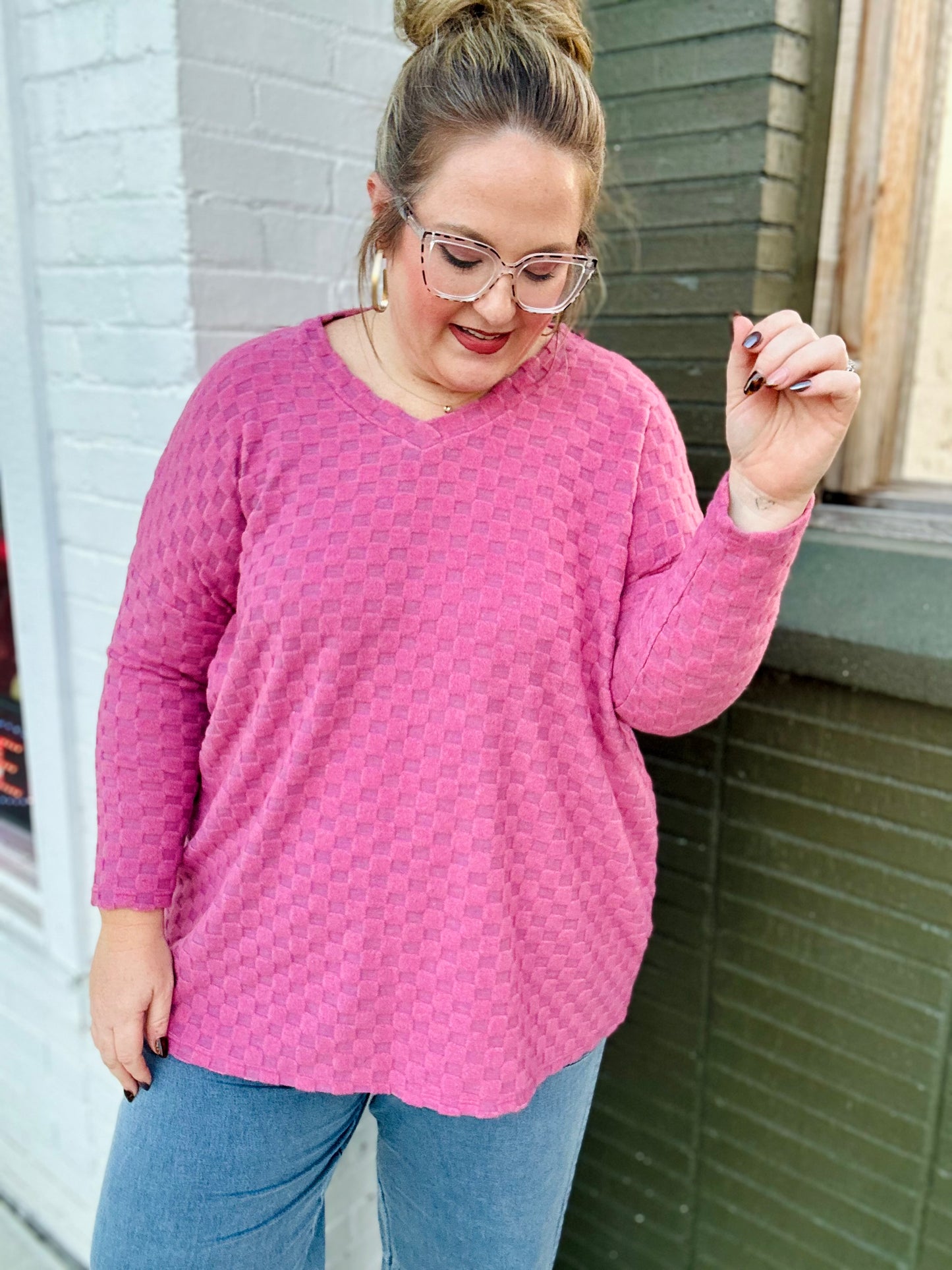 **DOORBUSTER** Jennifer Checkered Tunic