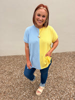 Ciarra Colorblock Ribbed Top