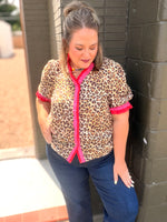 Deidre Animal Print Button Up Top