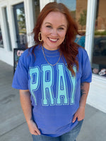 Pray Oversized Varsity on Comfort Color