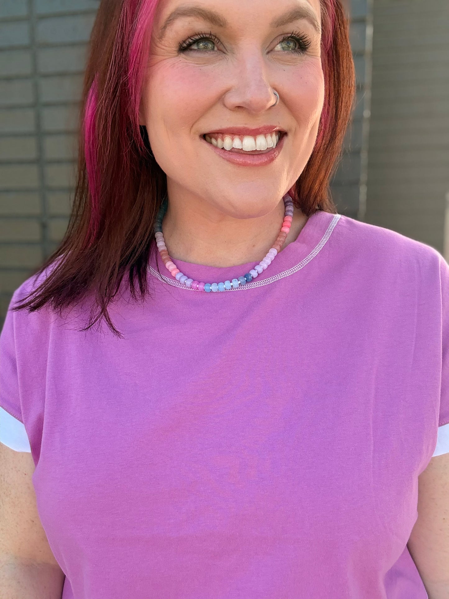 Pastel Candy Stone Beaded Necklace