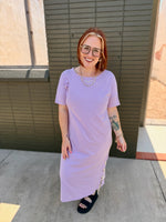 Stripe Lace Up Maxi Dress