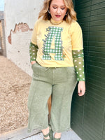 Karen Acid Wash Pants in Olive