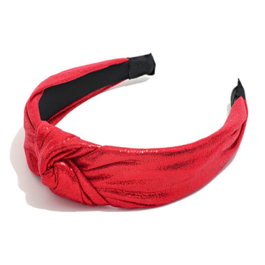 Metallic Red Knotted Headband
