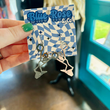Metal Cheerleader Drop Earrings