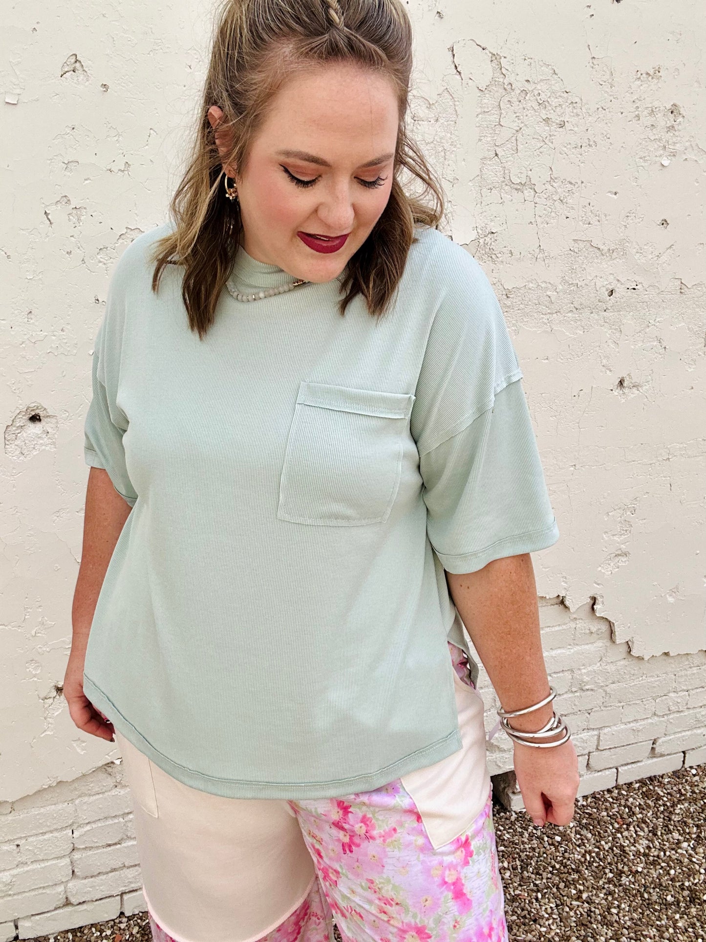 Lennie Ribbed Boyfriend Top (Multiple Colors)