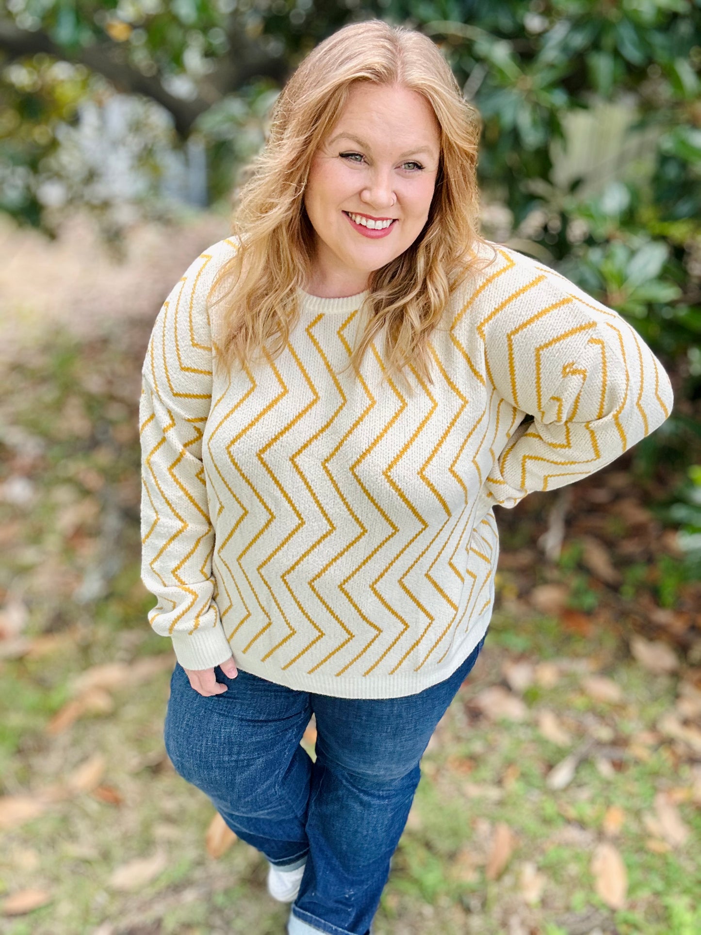 Julie Chevron Sweater