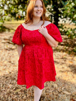 Jessica Red Babydoll Dress