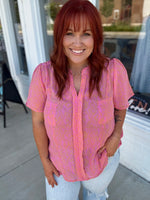 Paige Pink Pocketed Top