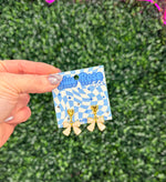 Gold Shimmer Bow Earrings