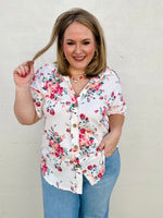 Dolly Button Up Floral Top