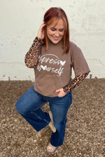 Hear Me Roar Leopard Mesh Top