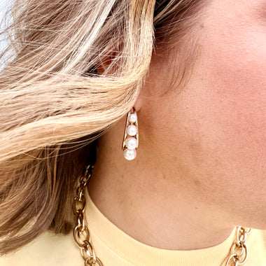Pearl Hoop Earrings