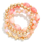 Maria Set of Three Beaded Bracelet (Multiple Colors)