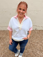 Kristen Pink Lined Top