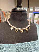 Pastel Beaded Charm Necklace