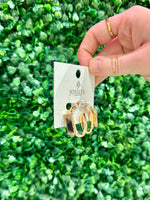 Tortoise & Pavé Gold Hoops