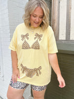 Bikini Ready Graphic Tee (Leopard-Customizable)