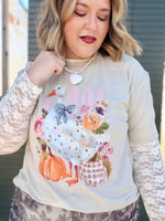 Fall Floral Goose Tee