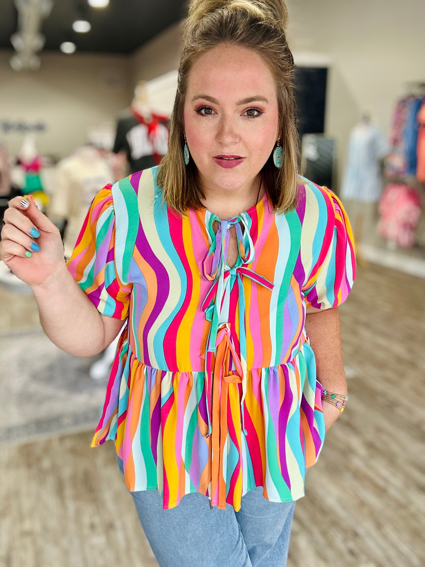 Allie Retro Stripe Top
