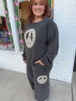 Penny Peace Sign Wide Leg Pants