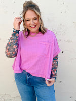 Nicole Textured Pink Top