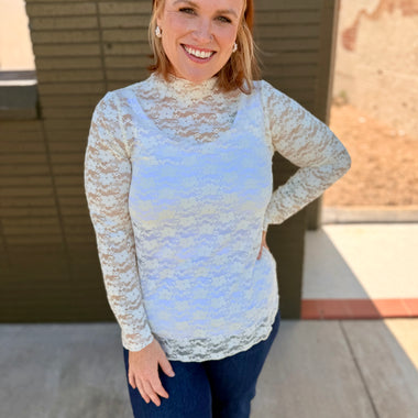 Amber Ivory Lace Top
