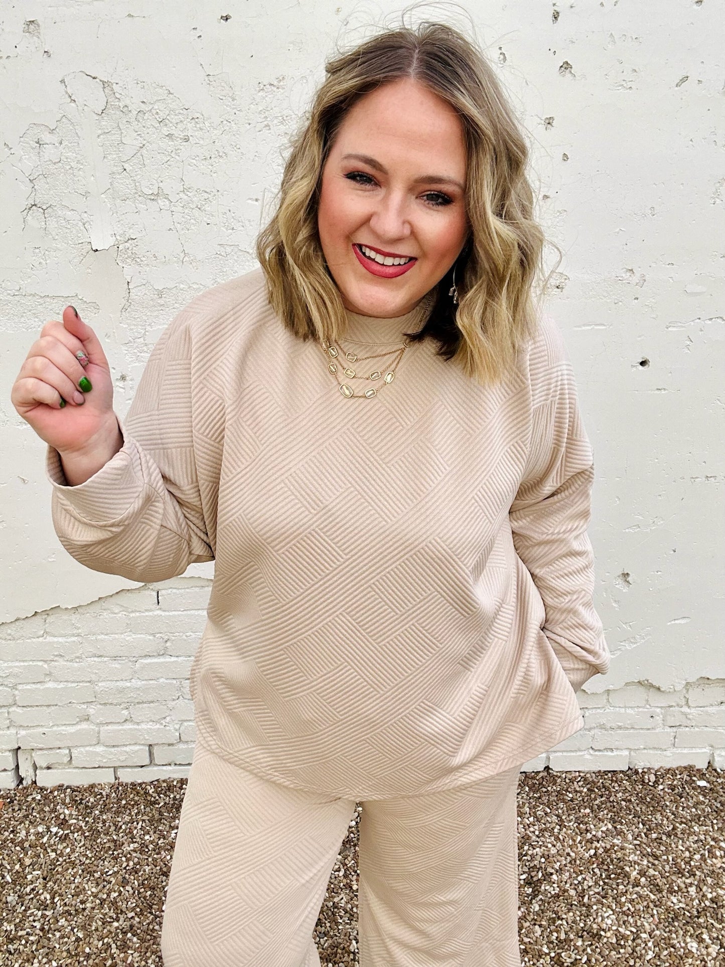 Bonnie Textured Matching Set