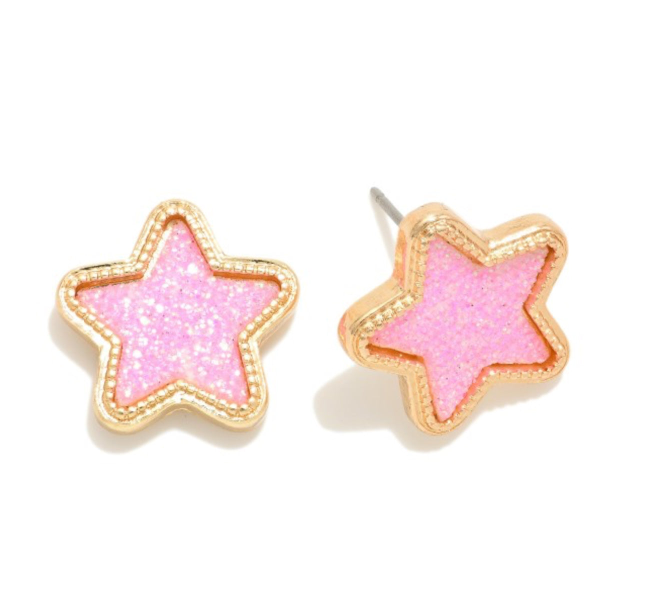 Glitter Star Earrings (Multiple Colors)