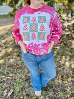 Bleached Checkered Tree Sweatshirt