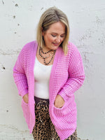 Chunky Waffle Knit Cardigan